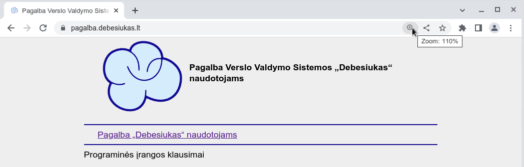 Puslapio mastelio rodymo vieta naršyklėse „Chromium“, „Google Chrome“